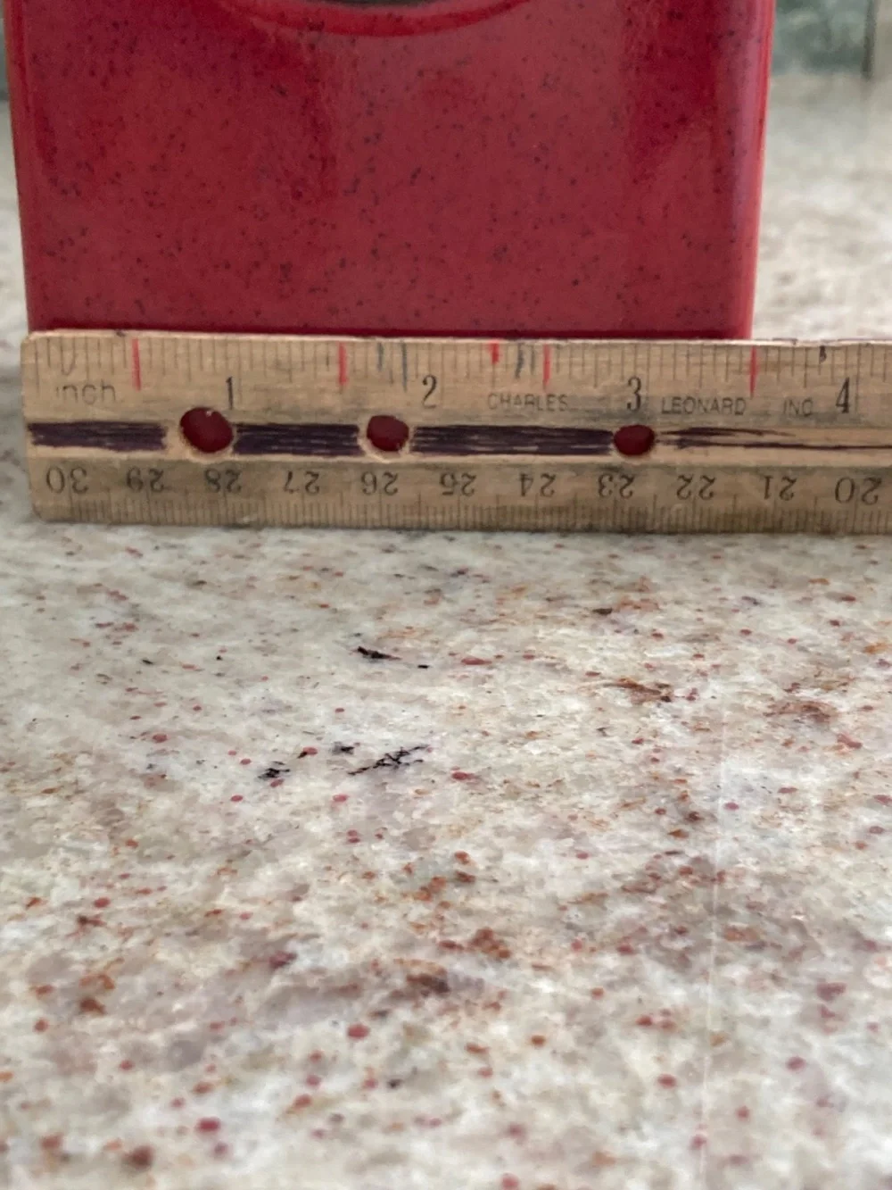 Pier 1 Imports Deep Red Sugar Canister w/ Brass Domed Lid trimmed w/ Wood